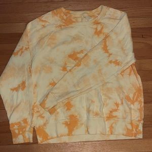 Athleta yellow & orange tie dye pull over.